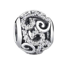925 Sterling Silver Swirl Charm